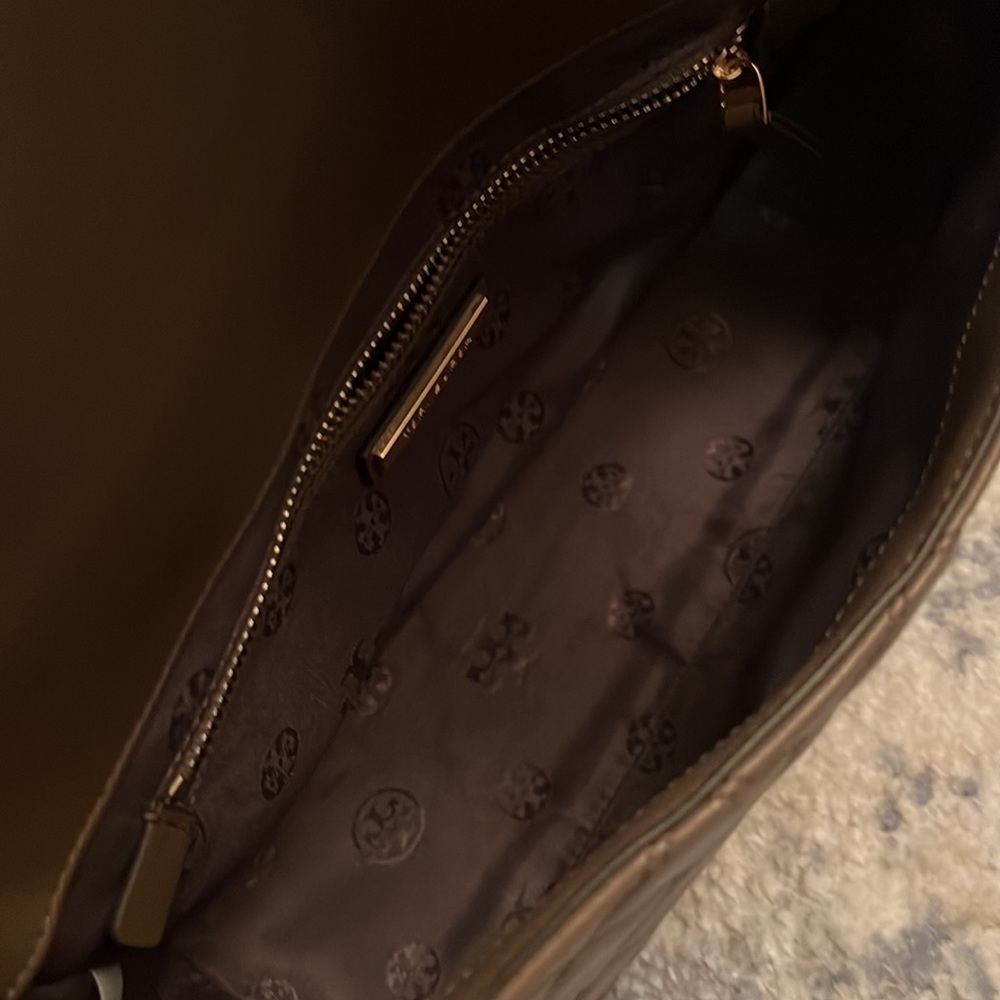 Biege Tory Burch Savannah Top Handle Satchel Set - Picture 9 of 12